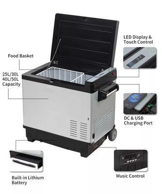 Μία πόρτα φορητό 12/24V 40L συμπιεστή κατάψυξη αυτοκινήτου για τροχόσπιτο