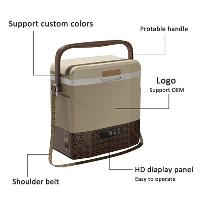 Ψυγείο για κάμπινγκ αυτοκινήτου 12V συνεχούς ρεύματος με ζώνη ώμου και χειριστή