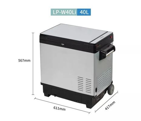 12v 24v διπλός έλεγχος θερμοκρασίας φορητό ψυγείο συμπίεσης 40L για φορτηγά και αυτοκίνητα