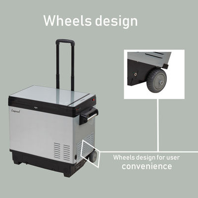 Εξωτερικός ψυγείο με τροχούς DC 12V/24V AC 100V-240V φορητό ψυγείο συμπίεσης